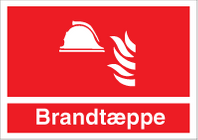 Brandtæppe - skilt - 210 x 297mm - Plast