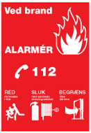 In case of fire Sign - 210 x 297 - Plastic