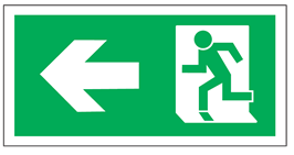 Emergency exit 150 x 300 mm - Left - Self-adhesive vinyl