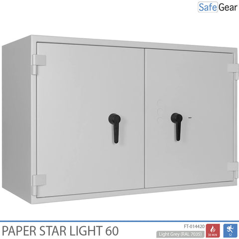 Paper Star Light 60 Document Safe - 28 Binders - Burglary Test S2 / Fire Test 30m