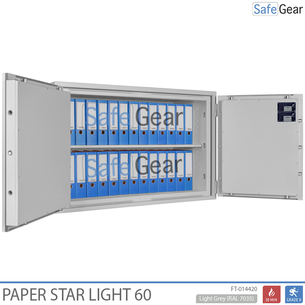 Paper Star Light 60 Documentenkluis - 28 Mappen - Inbraaktest S2 / Brandtest 30 min