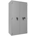 Paper Star Light two-door fireproof document safe, Light Grey