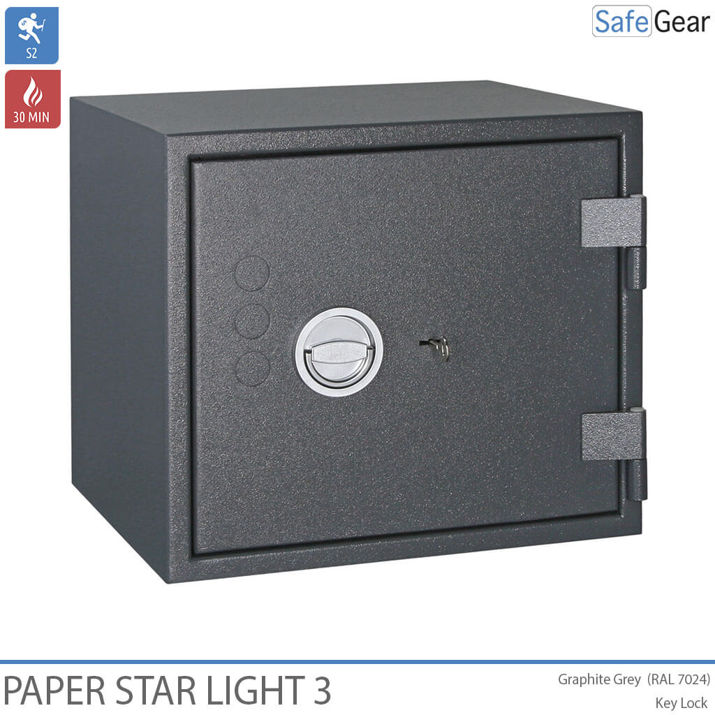 Paper Star Light 3 Fire Safe - 5 Binders - Burglary Test Grade S2 / Fire Test 30 min
