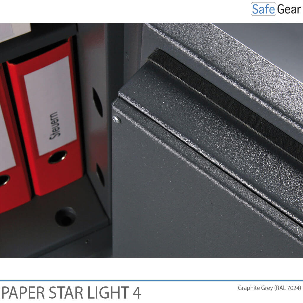 Paper Star Light 4 Feuerschutztresor - 7 Ordner - Einbruchschutz Klasse S2 / Feuerschutz 30 Min.