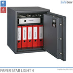 Paper Star Light 4 Feuerschutztresor - 7 Ordner - Einbruchschutz Klasse S2 / Feuerschutz 30 Min.