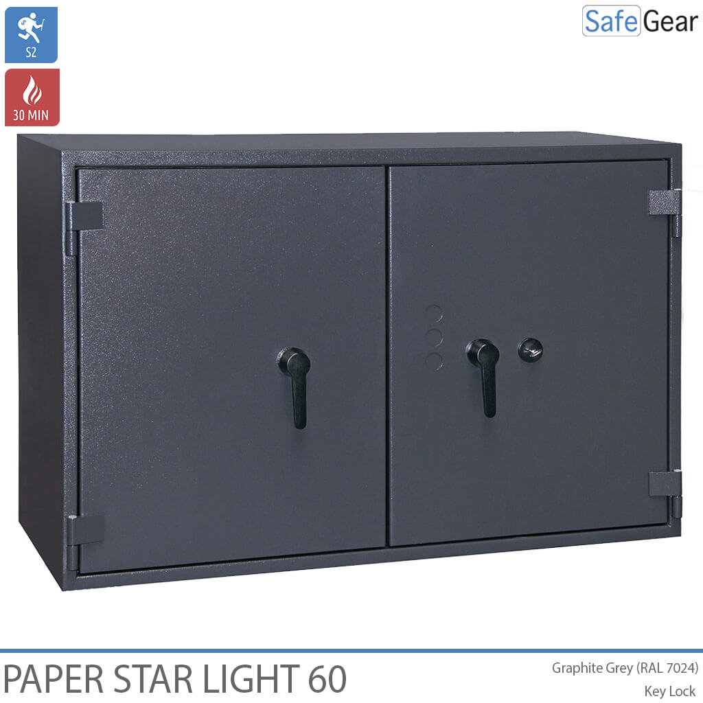 Paper Star Light 60 Documentenkluis - 28 Mappen - Inbraaktest S2 / Brandtest 30 min
