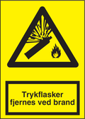 Trykflasker Fjernes Ved Brand - Selvklæbende Vinyl
