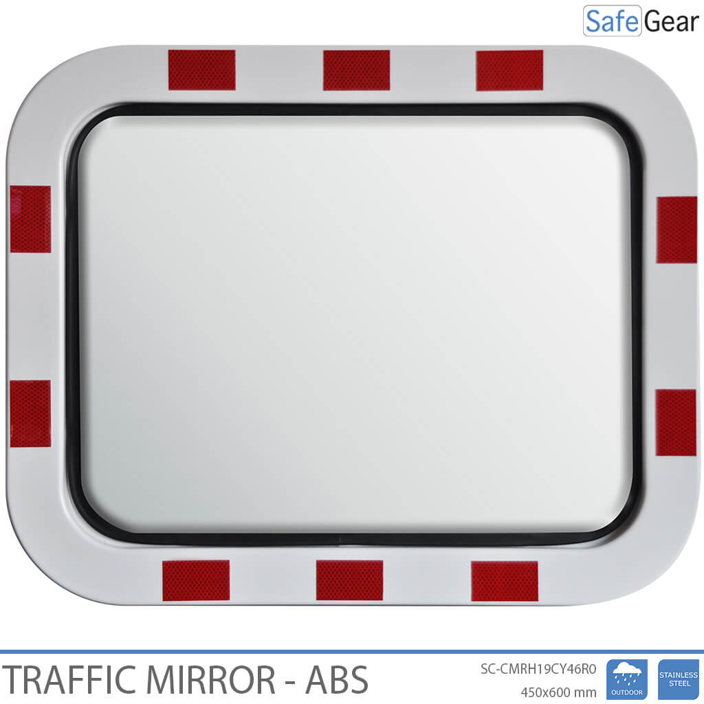 Traffic Mirror - Stainless Steel - Rectangular - 45x60 cm