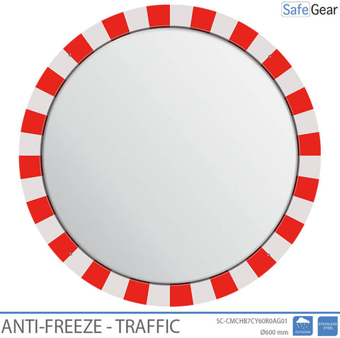 Espejo de Tráfico - Acero Inoxidable - Anti-Congelante - Circular - 60 cm