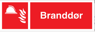 Branddør - 105 x 297mm - Plast