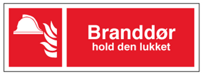 Fire door - Keep it closed - Sign - Plastic