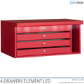 Brixia Tre LED light organizer with 4 drawers for size 7-8