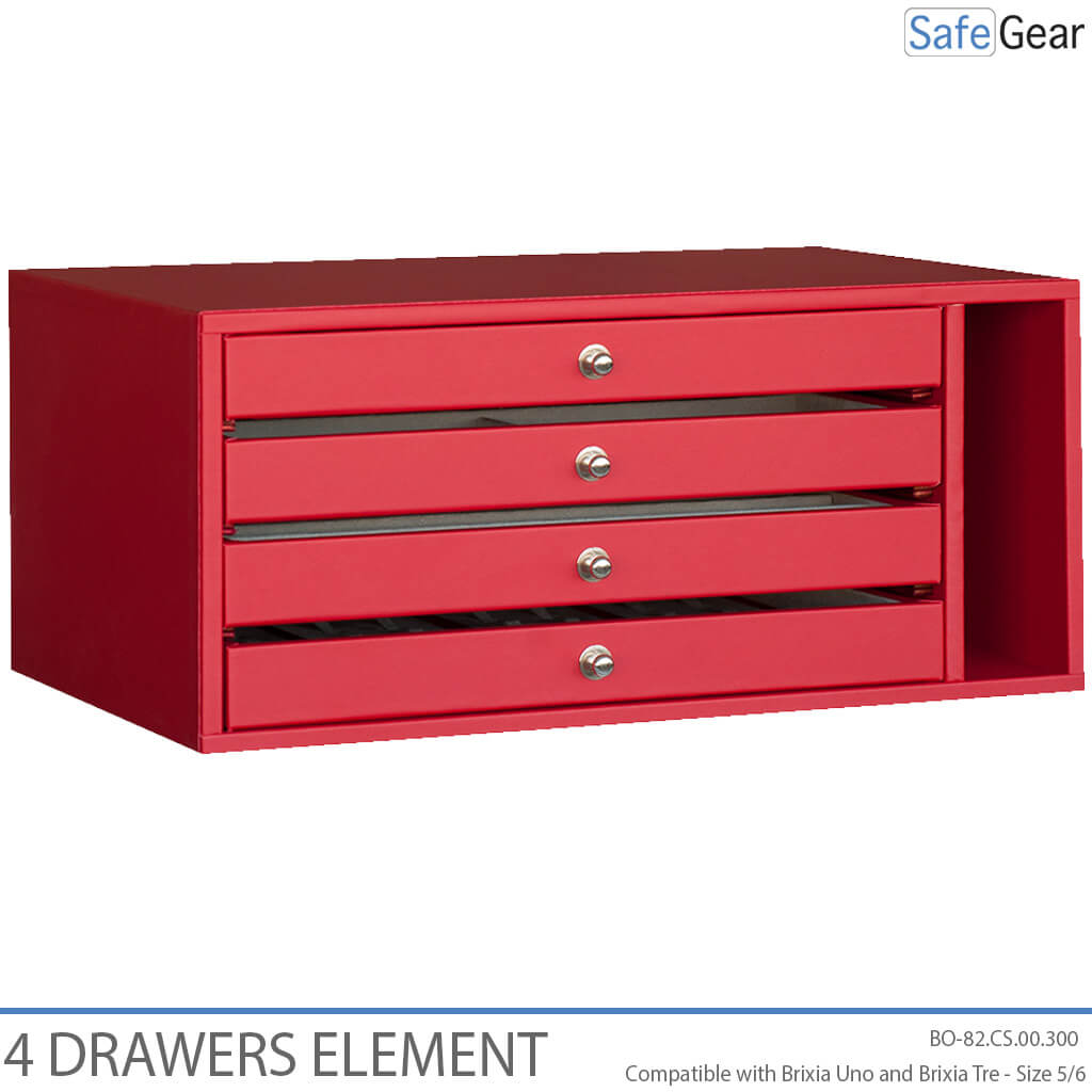 Brixia organizer with 4 drawers for size 5-6
