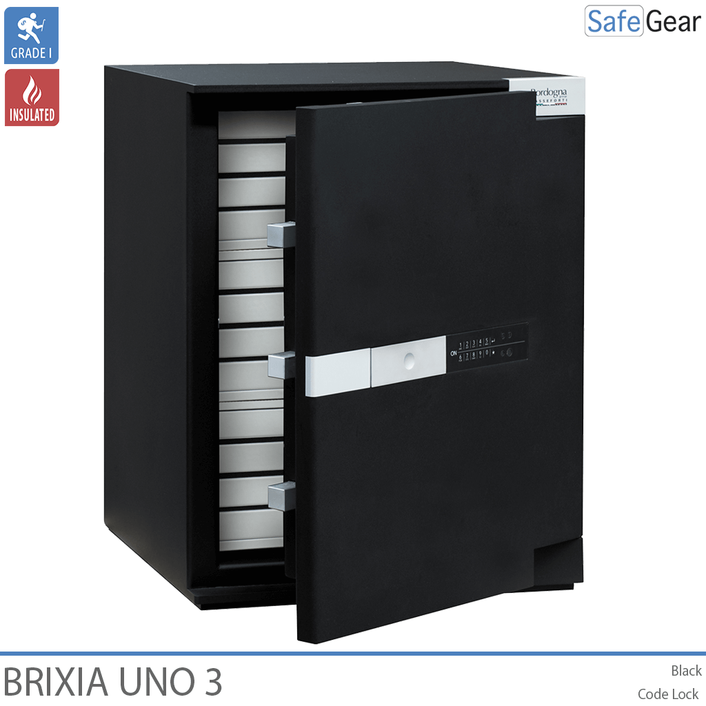 Brixia Uno 3 Tresor (66L) - Einbruchschutz Klasse I - Zahlenschloss