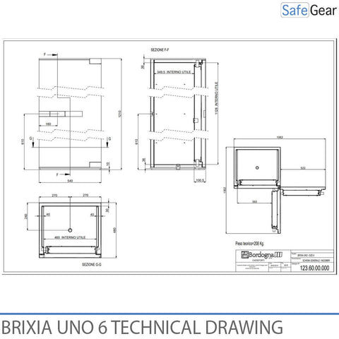 Brixia Uno 8 Tresor (248L) - Einbruchschutz Klasse I - Zahlenschloss