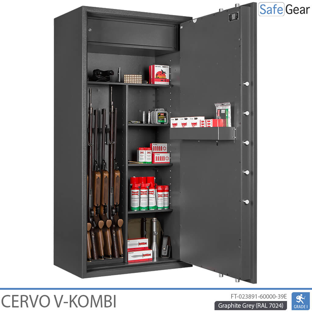 Cervo V Combi – Waffenschrank – (7 Gewehre) – Einbruchschutz Klasse 1