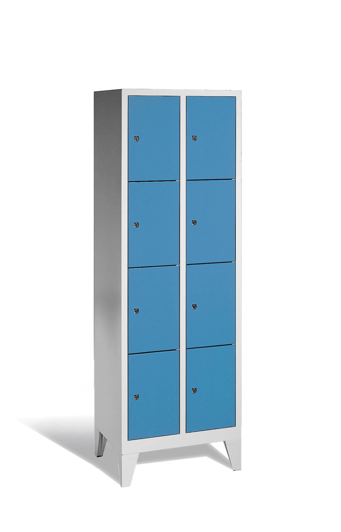 Evolo opbevaringsskab / Garderobeskab med 2x4 rum forsynet med cylinderlås