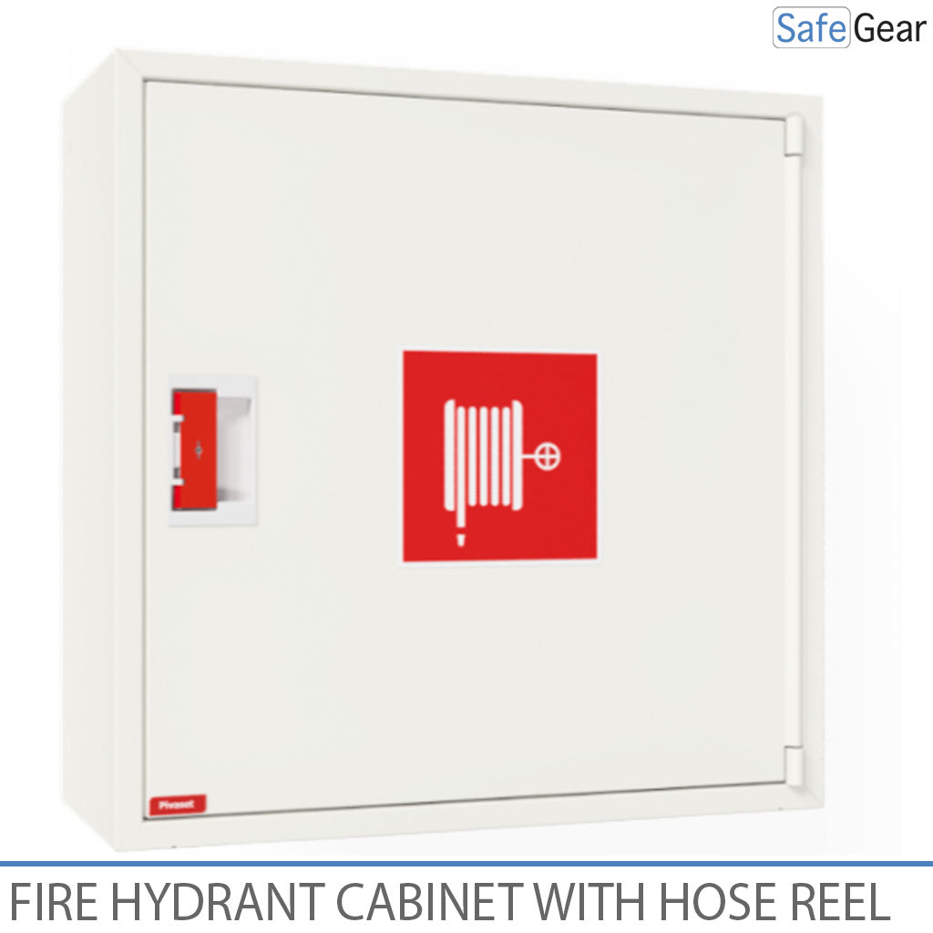 Armoire pour bouche d’incendie avec dévidoir