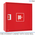 Armoire pour bouche d’incendie avec dévidoir