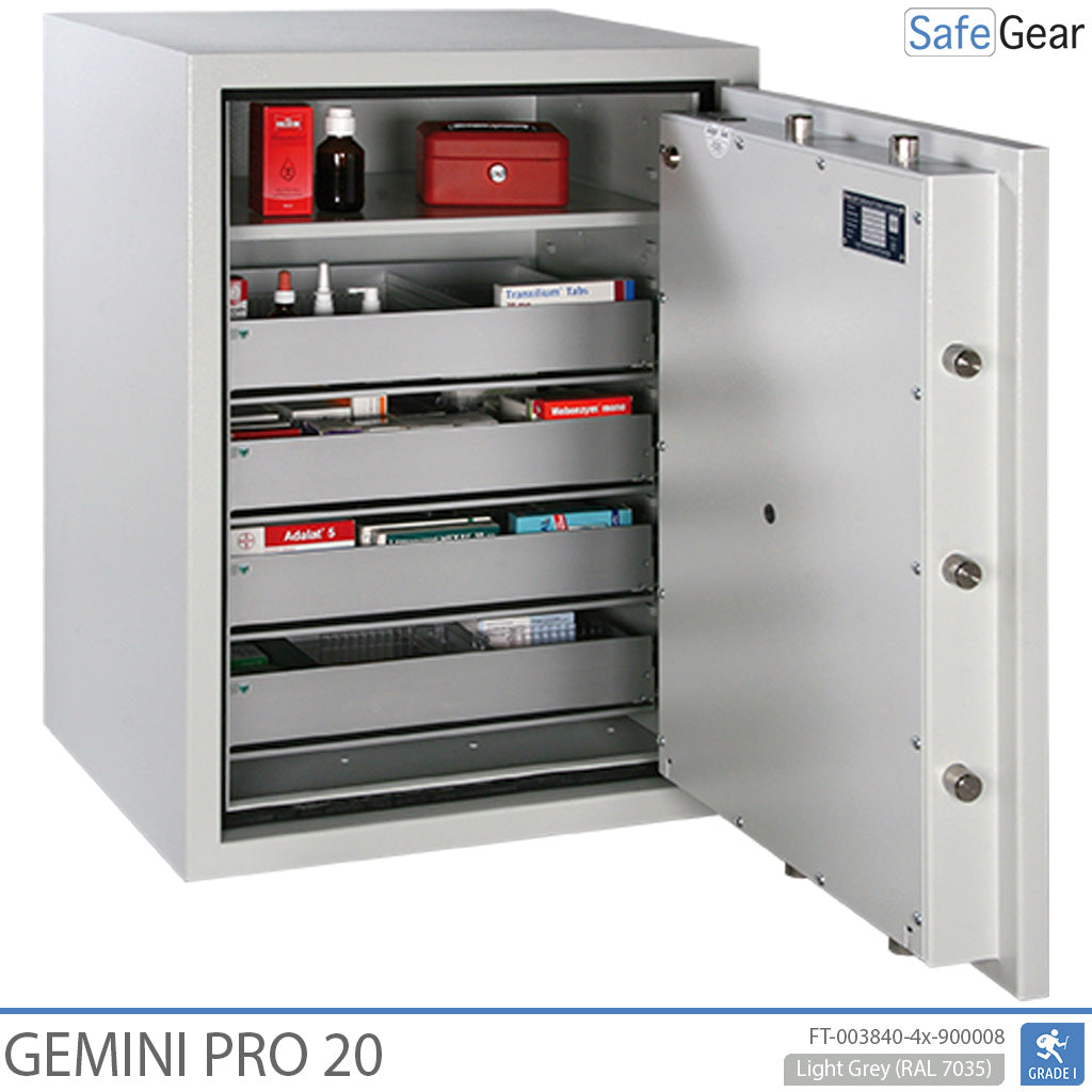 Gemini Pro 20 - Coffre-fort de pharmacie (141 Liters) - 4 tiroirs - Test anti-effraction Classe I