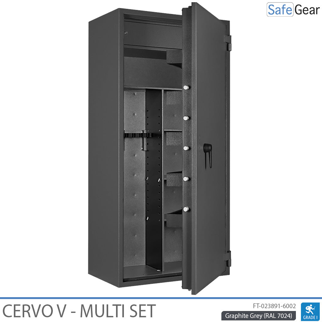 Cervo V Multi Set – Waffenschrank – (14 Gewehre) – Einbruchschutz Klasse 1