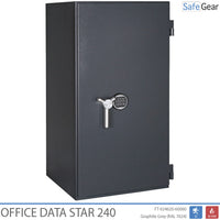 Office Data Star 240 Fireproof Data Safe - (456 LTO Tapes) - Burglary Test Grade S2 / Fire Test 60 min