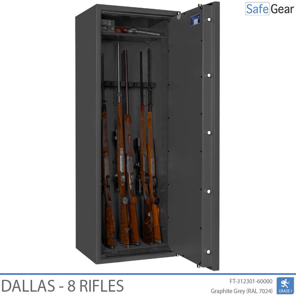 Dallas Gun Safe 8 Rifles - Grade 1 - Code Lock