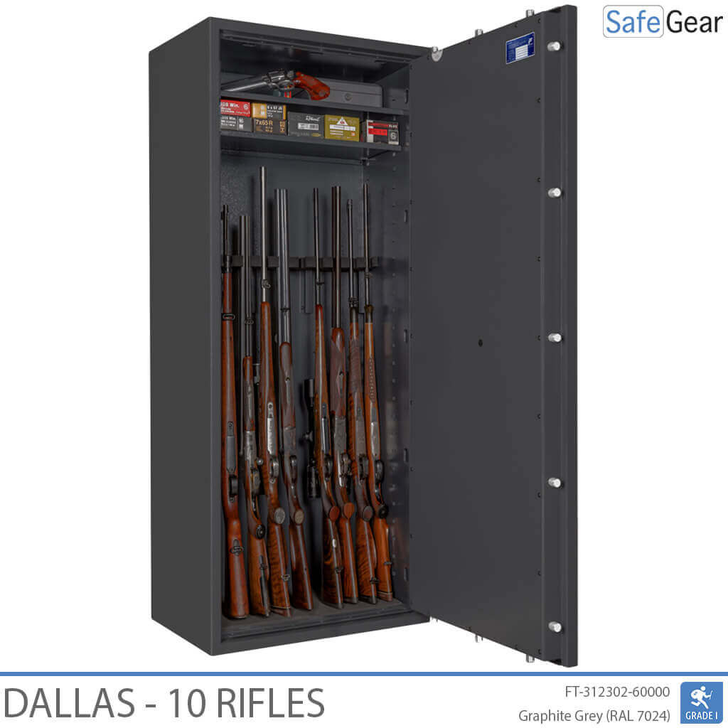 Dallas Gun Safe 10 Rifles - Grade 1 - Code Lock