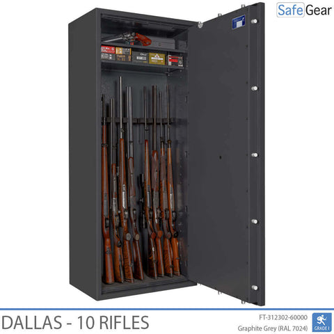 Dallas Gun Safe 10 Rifles - Grade 1 - Code Lock