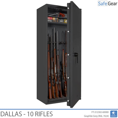 Dallas - Waffenschrank (10 Gewehre) - Einbruchschutz Klasse 1