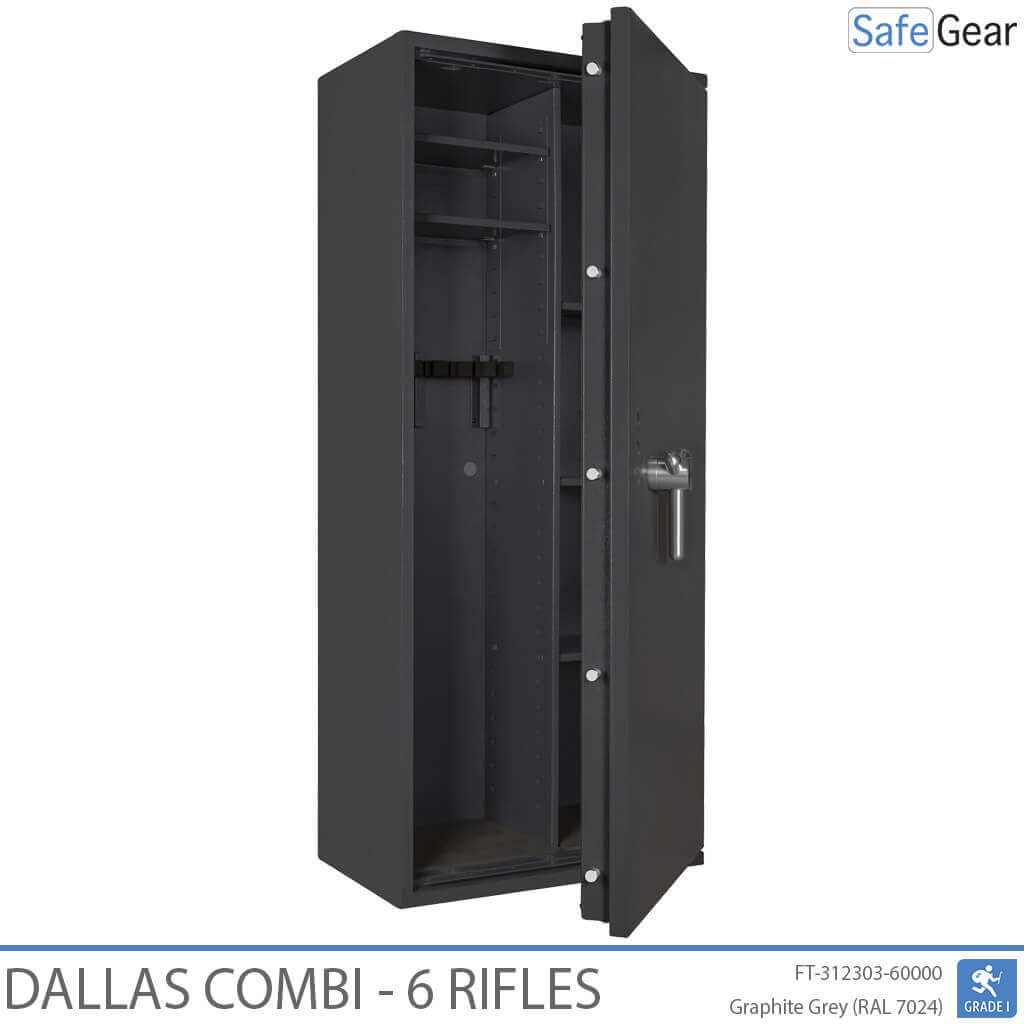 Dallas Combi – Waffenschrank (6 Gewehre) – Einbruchschutz Klasse 1
