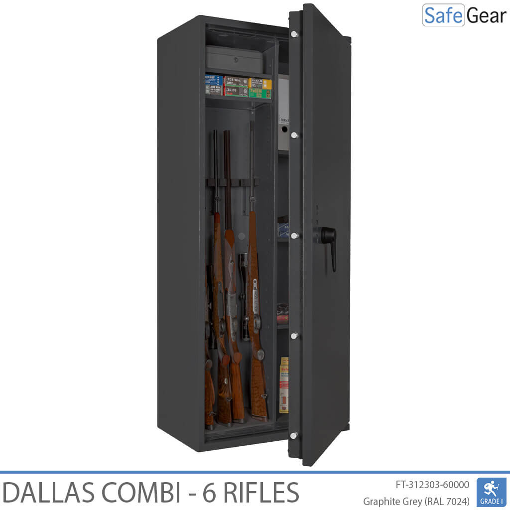 Dallas Combi – Waffenschrank (6 Gewehre) – Einbruchschutz Klasse 1