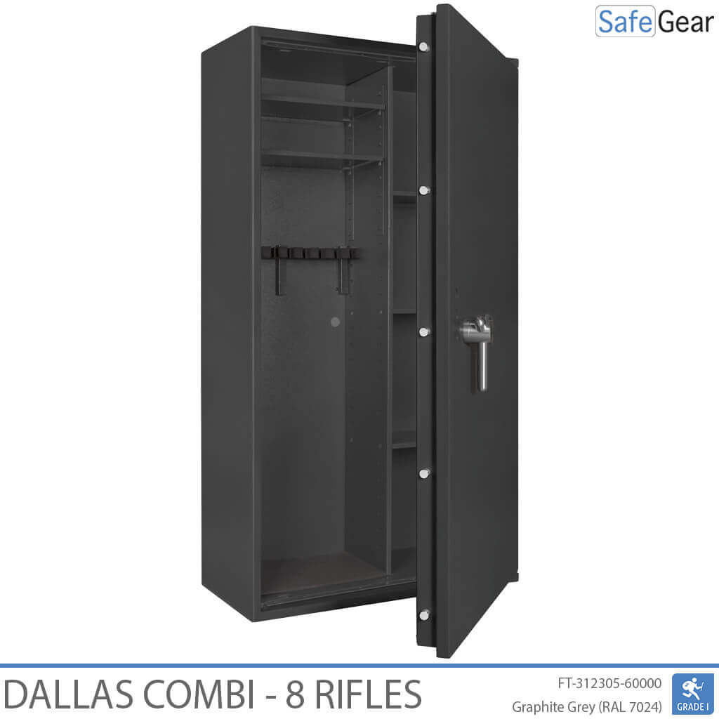 Dallas Combi – Waffenschrank (8 Gewehre) – Einbruchschutz Klasse 1