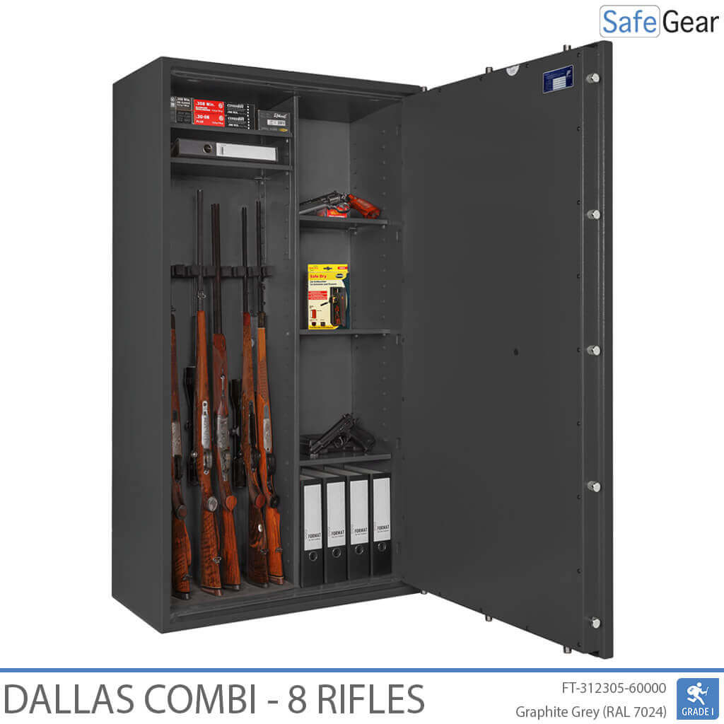 Dallas Combi – Waffenschrank (8 Gewehre) – Einbruchschutz Klasse 1