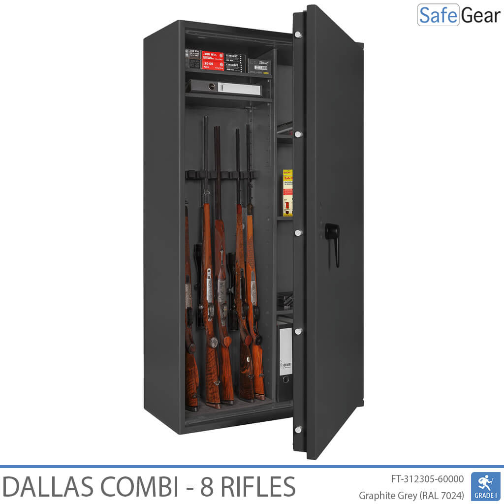 Dallas Combi – Waffenschrank (8 Gewehre) – Einbruchschutz Klasse 1