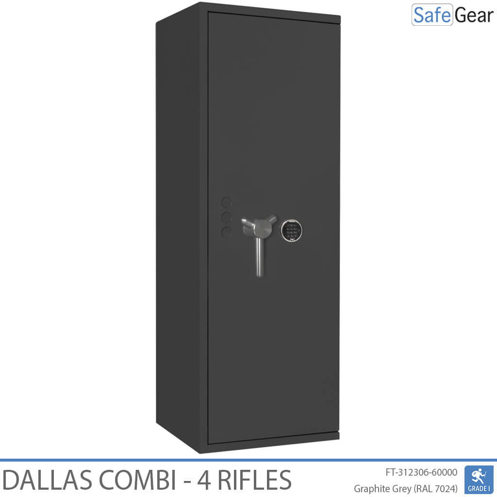 Dallas Combi – Waffenschrank (4 Gewehre) – Einbruchschutz Klasse 1