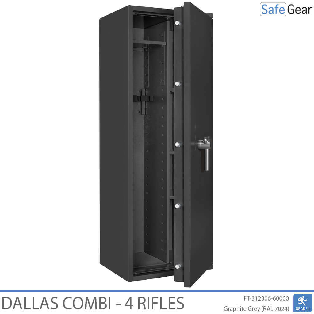Dallas Combi – Waffenschrank (4 Gewehre) – Einbruchschutz Klasse 1