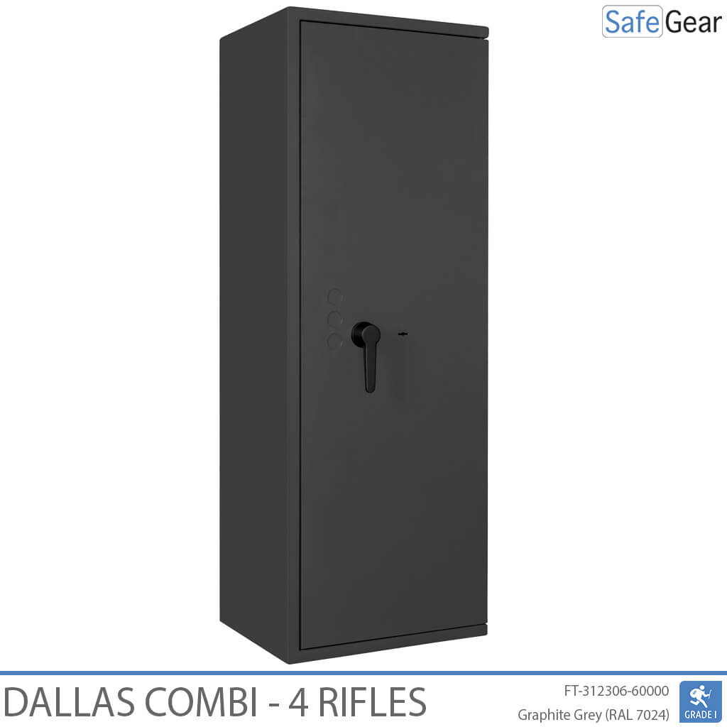 Dallas Combi – Waffenschrank (4 Gewehre) – Einbruchschutz Klasse 1