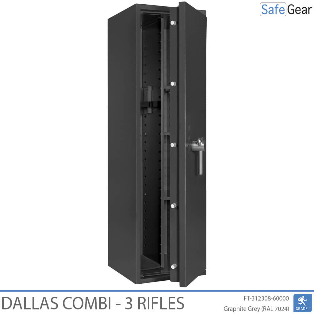 Dallas Combi – Waffenschrank (3 Gewehre) – Einbruchschutz Klasse 1