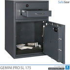 Gemini Pro SL 175 Deponeringsskab (205 L) - Indbrudstest D-I - Kodelås m. 9 brugerkoder