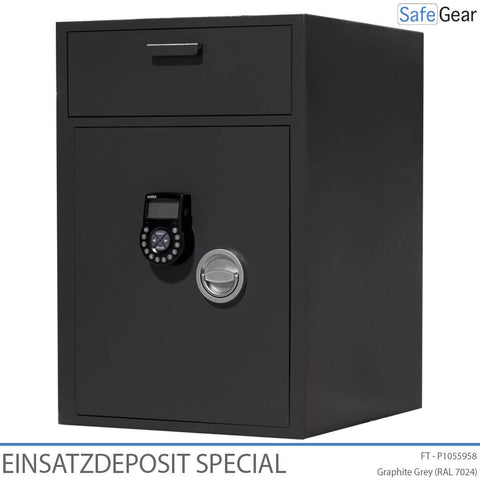 EINSATZ DEPOSIT SAFE SPECIAL WITH INTERNAL COMPARTMENT - FRONT VIEW