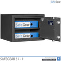 SafeGear SG 1 - Security Safe (34 Liters) - Burglary Test Grade S1
