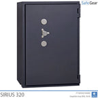 Sirius 320 Coffre-fort (320 L) - Test de résistance au cambriolage de niveau IV - Serrure à clé ainsi que verrouillage mécanique combiné