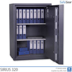 Sirius 320 Coffre-fort (320 L) - Test de résistance au cambriolage de niveau IV - Serrure à clé ainsi que verrouillage mécanique combiné