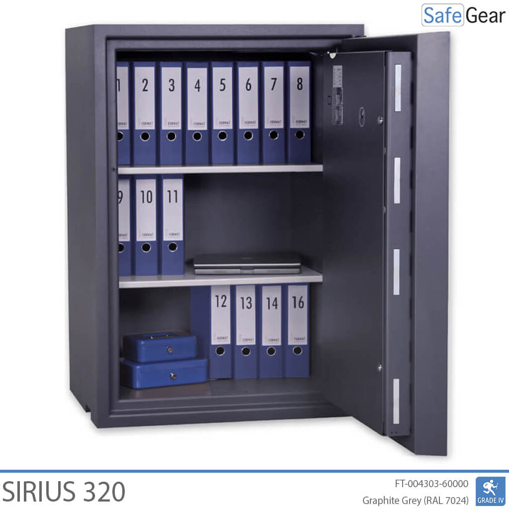 Sirius 320 Coffre-fort (320 L) - Test de résistance au cambriolage de niveau IV - Serrure à clé ainsi que verrouillage mécanique combiné