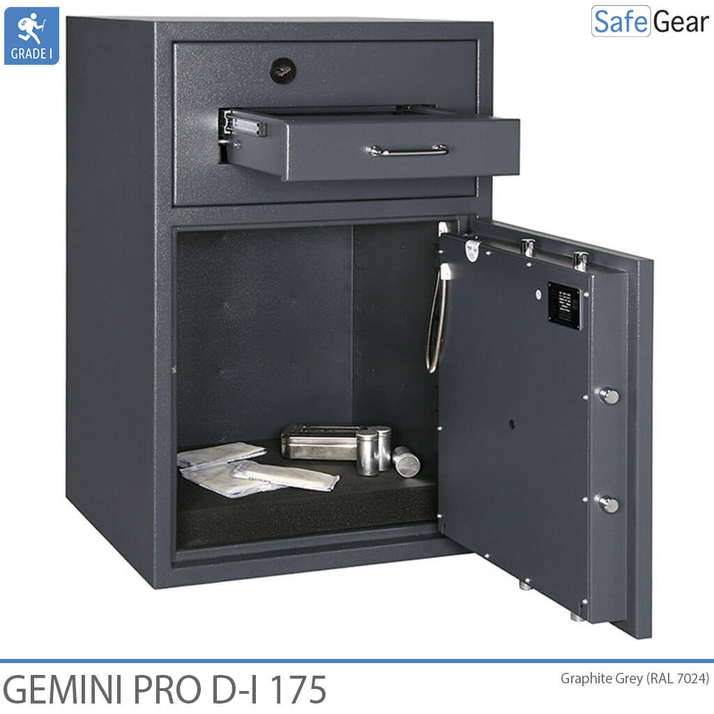 Gemini Pro D-I 250 Deposit Safe (294 L) - Burglary Test D-I - Code Lock with 9 user codes