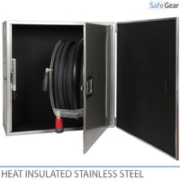 Feuerhydrantenschrank mit Isolierung und Heizung - 790x790x365 mm - Edelstahl
