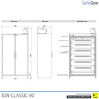 ION-CLASSIC-90 Batterie Magasin Pro 120 cm