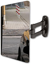Industrial Mirror in Stainless Steel - Adjustable