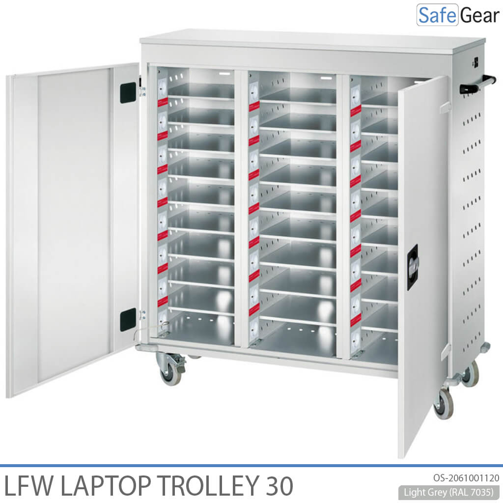 LFW Computerwagen - 30 Laptops met Opladen - Sleutelslot